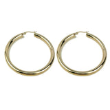 Stainless Steel Tube Hoop Earrings 55mm Diameter