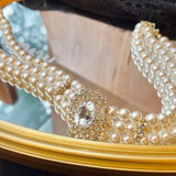 MASA Korea Multilayer Crystal Pearl Necklace for Women