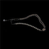 MASA Korea Rhinestone Pearl Choker Necklace for Women Girls