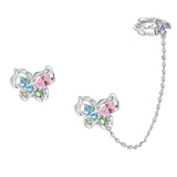 Colorful Zircon Butterfly Earrings for Women Girl Gift