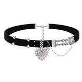 Heart Choker Necklace Trendy Jewelry for Women