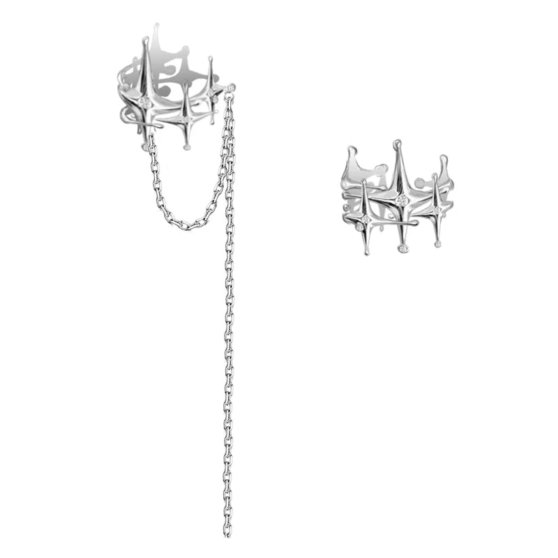 Star Earcuff Earrings High Copper Metal Earclip For Women