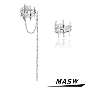 Star Earcuff Earrings High Copper Metal Earclip For Women