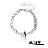 High Brass Chain Bracelet Simply Style Jewelry For Women