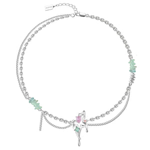 Hip-hop Versatile Choker Necklace Spring Green Beads Chain Necklace