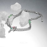 Hip-hop Versatile Choker Necklace Spring Green Beads Chain Necklace