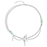 Hip-hop Versatile Choker Necklace Spring Green Beads Chain Necklace