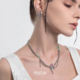 Hip-hop Versatile Choker Necklace Spring Green Beads Chain Necklace