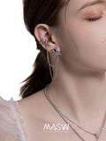 Brass Asymmetrical Earclip Earcuff Earrings For Women