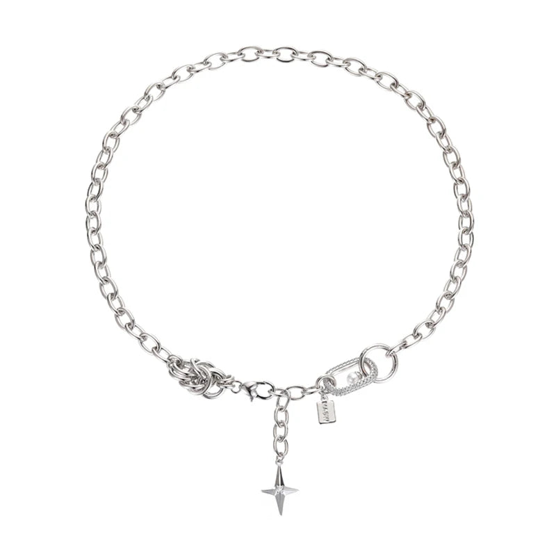 Geometric Star Pendant Necklace Women Jewelry