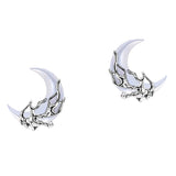 Moon Resin Earrings High Copper Silver Studs Gift