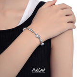 Stone and Pearl Bracelet for Women