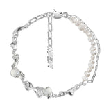 Stone and Pearl Bracelet for Women