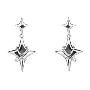 Star Earrings Modern Jewelry High Copper Metal Glass Earrings