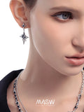 Star Earrings Modern Jewelry High Copper Metal Glass Earrings