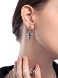Star Earrings Modern Jewelry High Copper Metal Glass Earrings