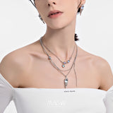 Three Layers Chain Necklace for Women Pendant Necklace for Girl
