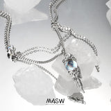 Three Layers Chain Necklace for Women Pendant Necklace for Girl
