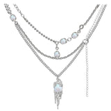 Three Layers Chain Necklace for Women Pendant Necklace for Girl
