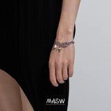 Zircon Star Bracelet Hot Punk Style Copper Metal Chain Women Jewelry