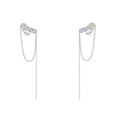 MASW Flower Earcuff Earrings High Copper Zircon Women