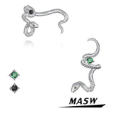 Personality Snake Earrings For Women Jewelry High Brass Earcuff Earrings