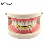 MATHALLA Hip Hop Grill Plating Rose Hip Hop Teeth Dripping Grillz Hat Bottom