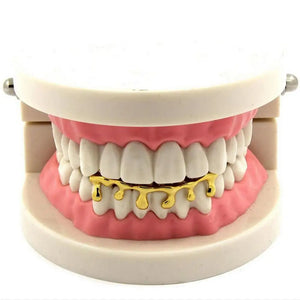MATHALLA Hip Hop Grill Plating Rose Hip Hop Teeth Dripping Grillz Hat Bottom