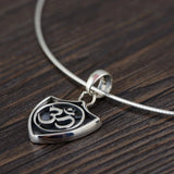 925 Silver Buddha Heart Pendant S925 Thai Silver for Men Women Jewelry
