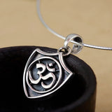 925 Silver Buddha Heart Pendant S925 Thai Silver for Men Women Jewelry