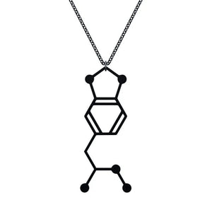 MDMA Molecule Necklace - Silver or Matte