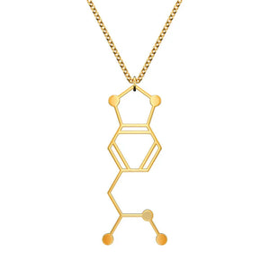 MDMA Molecule Necklace - Silver or Matte