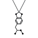 MDMA Molecule Necklace - Silver or Matte