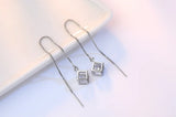Zircon Square Cube 925 Sterling Silver Jewelry Set for Women Gift