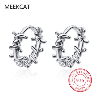 925 Silver Hoop Earring Wire Ear Cuff Clip On S925 Earrings