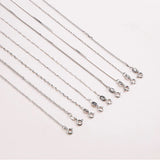 925 Silver Water-wave Snake Box Chain Necklace for Women 40cm/45cm