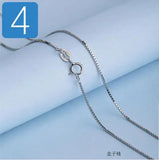 925 Silver Water-wave Snake Box Chain Necklace for Women 40cm/45cm