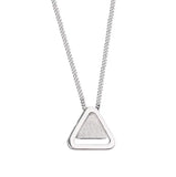 925 Silver Triangle Necklace Geometric Pendant Jewelry GN619