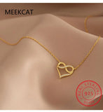 Infinity Heart Pendant Necklace 925 Sterling Silver Choker Statement Necklace
