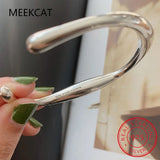 925 Sterling Silver Solid Bracelet Irregular Geometric Jewelry
