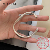 925 Sterling Silver Solid Bracelet Irregular Geometric Jewelry