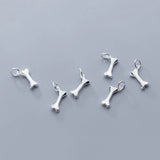 Sterling Silver Heart Bone Charms DIY Necklace Making Findings