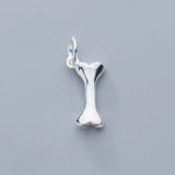 Sterling Silver Heart Bone Charms DIY Necklace Making Findings