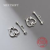 S925 Silver Heart Bracelet Buckle DIY Accessory Set