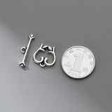 S925 Silver Heart Bracelet Buckle DIY Accessory Set
