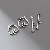 S925 Silver Heart Bracelet Buckle DIY Accessory Set