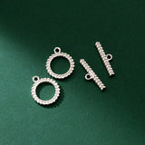 S925 Sterling Silver Bracelet OT Buckle Charms DIY Accessories