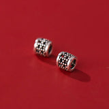 5PCS S925 Sterling Silver Hollow Bucket Beads Pendant Charms DIY Accessories