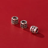 5PCS S925 Sterling Silver Hollow Bucket Beads Pendant Charms DIY Accessories
