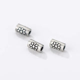 5pcs S925 Silver Distressed Pattern Spacer Beads Charms